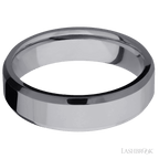 6 mm wide Beveled Tantalum band
