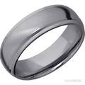 7 mm wide Domed Stepped Down Edges Tantalum band