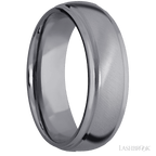 7 mm wide Domed Stepped Down Edges Tantalum band