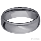 7 mm wide Domed Stepped Down Edges Tantalum band