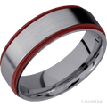 7 mm wide Flat Grooved Edges Tantalum band