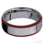 7 mm wide Flat Grooved Edges Tantalum band