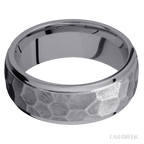 8 mm wide Domed Stepped Down Edges Tantalum band