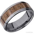 8 mm wide Flat Grooved Edges Tantalum band