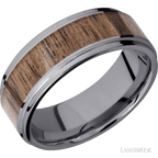 8 mm wide Flat Grooved Edges Tantalum band