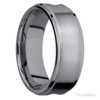 8 mm wide Flat Grooved Edges Tantalum band
