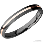 3 mm wide Domed Zirconium band