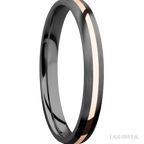 3 mm wide Domed Zirconium band