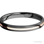 3 mm wide Domed Zirconium band