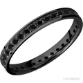 3 mm wide Flat Zirconium band w/ Black Diamond Accent