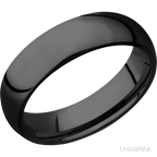 6 mm wide Domed Zirconium band
