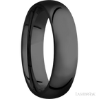 6 mm wide Domed Zirconium band