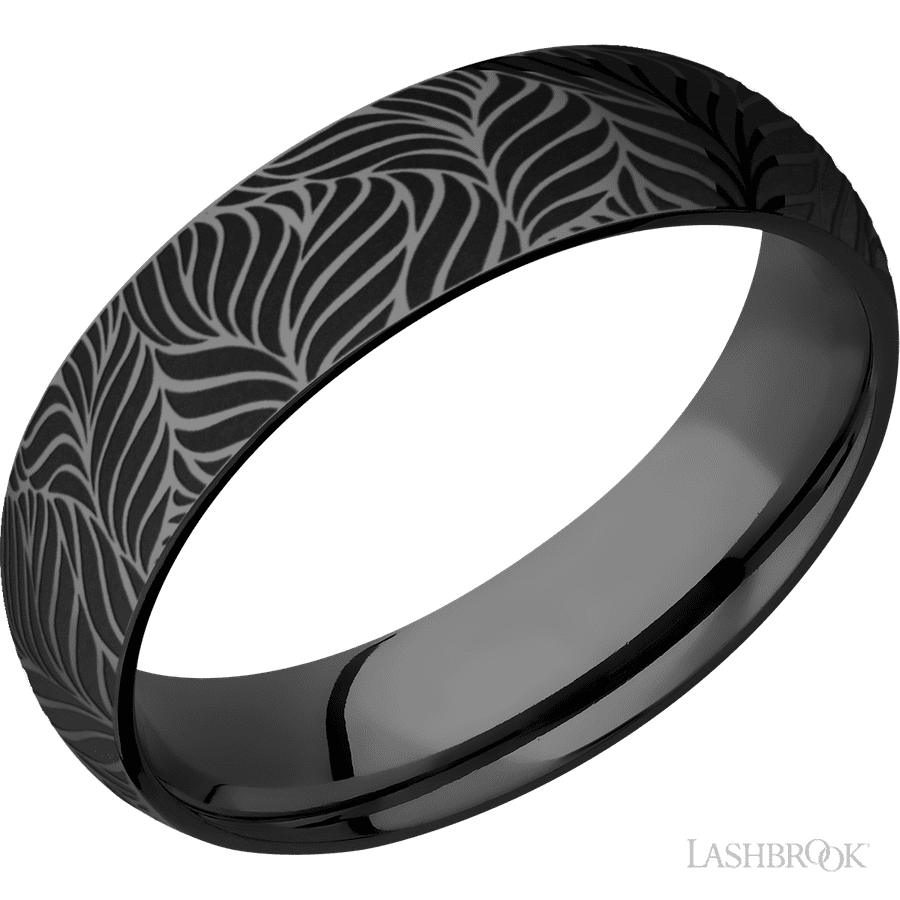 6 mm wide Domed Zirconium band