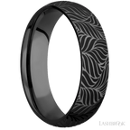 6 mm wide Domed Zirconium band