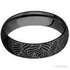 6 mm wide Domed Zirconium band