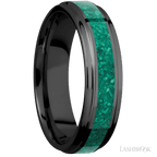 6 mm wide Flat Grooved Edges Zirconium band