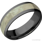 7 mm wide Domed Zirconium band