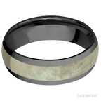 7 mm wide Domed Zirconium band