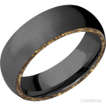 7 mm wide Domed Zirconium band