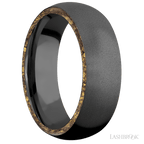 7 mm wide Domed Zirconium band