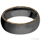 7 mm wide Domed Zirconium band