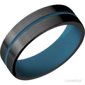 7 mm wide Flat Zirconium band