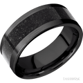 8 mm wide Flat Zirconium band