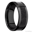 8 mm wide Flat Zirconium band
