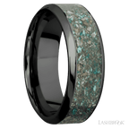 8 mm wide High Bevel Zirconium band