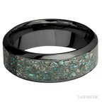 8 mm wide High Bevel Zirconium band