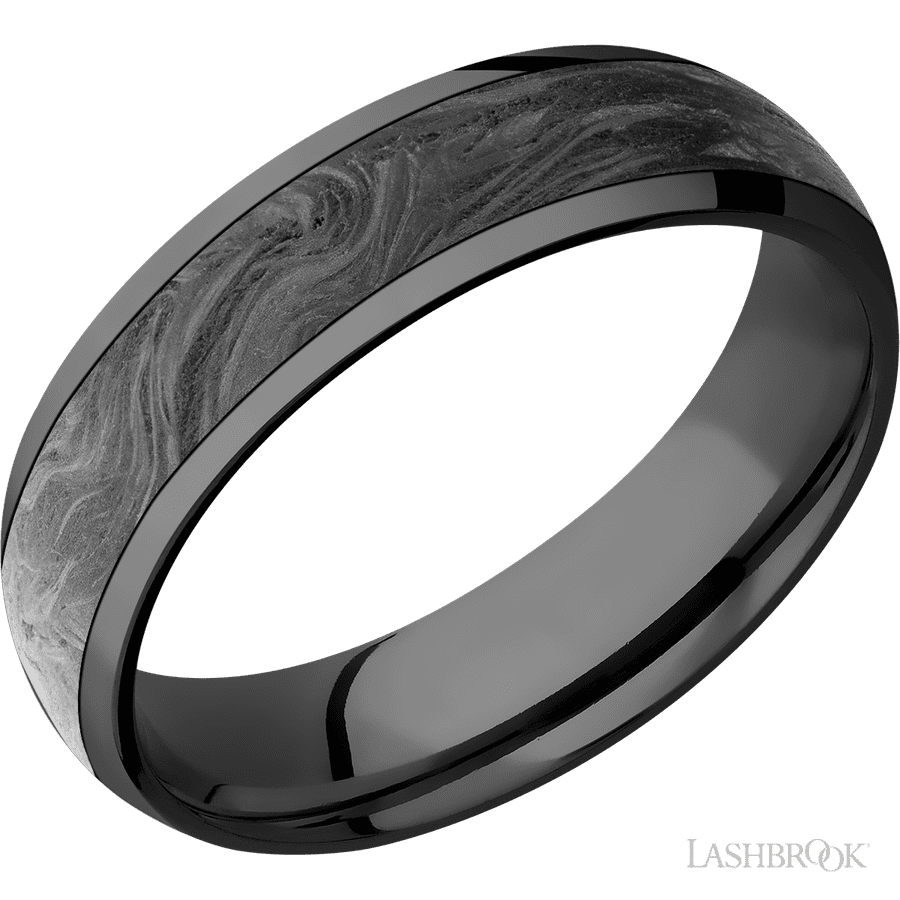 6 mm wide Domed Zirconium band