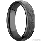 6 mm wide Domed Zirconium band