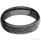 6 mm wide Domed Zirconium band