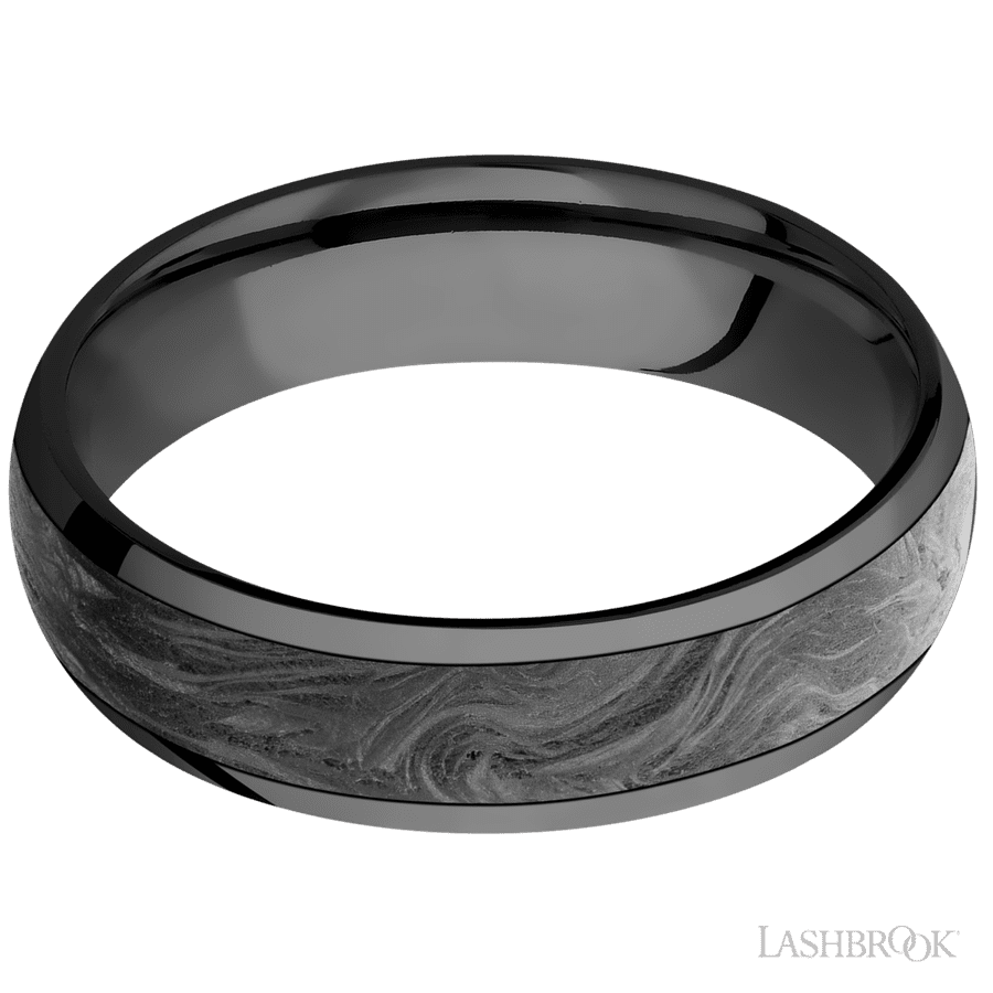 6 mm wide Domed Zirconium band