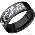 8 mm wide Flat Zirconium band