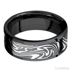 8 mm wide Flat Zirconium band