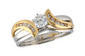 14KT Gold Two-Piece Wedding Set