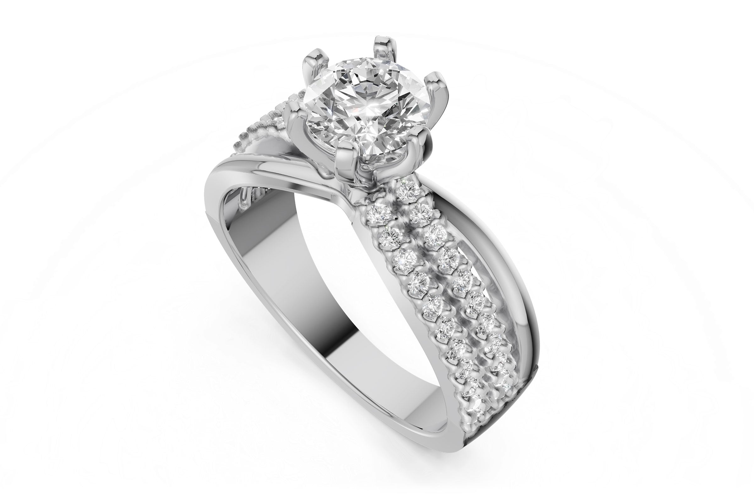 14KT Gold Semi-Mount Engagement Ring