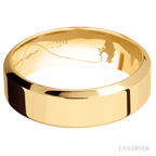 7 mm wide High Bevel 14K Yellow Gold band