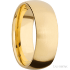 8 mm wide Domed 14K Yellow Gold band