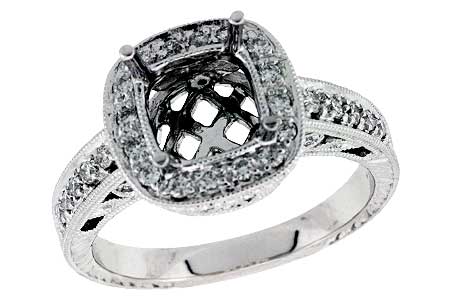 14KT Gold Semi-Mount Engagement Ring