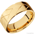 8 mm wide Flat 14K Yellow Gold band