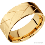 8 mm wide Flat 14K Yellow Gold band