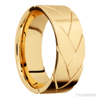 8 mm wide Flat 14K Yellow Gold band