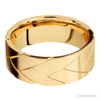 8 mm wide Flat 14K Yellow Gold band