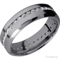 7 mm wide High Bevel Tantalum band w/ Diamond Accent