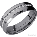 7 mm wide High Bevel Tantalum band w/ Diamond Accent