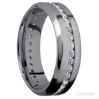 7 mm wide High Bevel Tantalum band w/ Diamond Accent