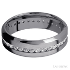 7 mm wide High Bevel Tantalum band w/ Diamond Accent