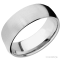 8 mm wide Domed 14K White Gold band w/ Diamond Accent